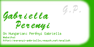 gabriella perenyi business card
