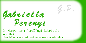 gabriella perenyi business card